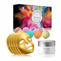 Best reviews of 🎁 Predire Paris Oxygen/Vitamin Gold Masks w/ Bath Rejuvenating Set-Coconut 👏
